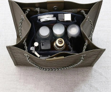 Ryggsäck Organizer Insert Nylon Divider för kvinnor Vikbar Multi Pocket Ryggsäck Verktygsväska Lätt och bärbar(L,Dark blue)