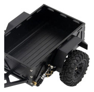Metallsläp med däck för 1/18 RC Crawler Car Upgrade Kompatibel med Ford Bronco och Land Rover Defender