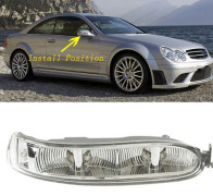 Höger spegel Blinkers för Benz C209 W209 CLK200 CLK220 CLK240 CLK270 CLK280 2002-2009 Enkel installation(clear)