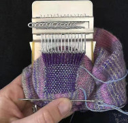Vävverktyg för stoppning och minivävstol för DIY-hantverksprojekt(Pine 28 pin)
