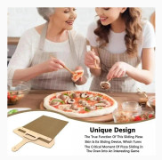 Glidande pizzaskal för enkel överföring av pizzor. Bröd och kakor Non-stick hållbar design Finns i storlekarna 30 cm och 50 cm(As Shown)