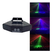 RGB Laser Scanner Ljus, 50W Effekt, 16,7 Miljoner Färger,6 ögon RGB-laser, EU-kontakt