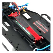 Metall högt batterihållarfäste för 1/10 Slash 2WD chassiuppgraderingsdelar Hållbar RC biltillbehör(Blue)
