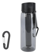 Filtrerad vattenflaska med integrerat filterhalm Camping Emergency Water Bottle PurifierGrå