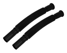 Svart flexibel PVC vattenrör för kök badrum - 2 st