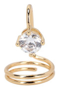 Kvinnor Finger Nail Ring Strass Fingernagel Ring Dekoration för kvinnor Lady Girls3059 Guld
