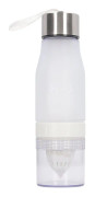 Citronsaftpress Fruktinfuserare Utomhusresor Bärbar Läcksäker vattenflaska för män kvinnor 650 ml Vit