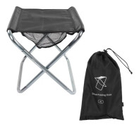 Utomhus bärbar hopfällbar pall Aluminiumlegering Tågmålning Camping hopfällbar pall Plus Size Silver Grå