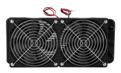 240 MM Dator CPU Vattenkylning Kylare Heat Rad Kylare med dubbla fläktar 18 rör
