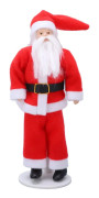 1:12 Dockhus Santa Claus Keramik Roterbart Mini Dollhouse Jultomten med stativ för dockskåpsdekoration