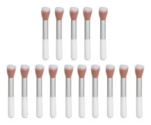 15 st avsmalnande rougeborste Ergonomiskt rundat handtag High Density Cheek Makeup Brush Pulverborste för Bronzing Powder