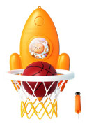 Rocket Basket Hoop Shooting Trainer Barn Basketball Trainer Vikbar Shooting Set för barn Orange