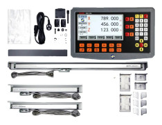 Digitalt avläsningssystem, 0,005mm upplösning, LCD-display, 2/3 axelalternativ,3-axlig DRO-kit