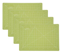 4st Skärmatta A5 Grön Modell Cut Pad Papper Gummi Stämpel Gravyr Skala Board