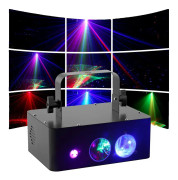 3-i-1 RGB Scenljus, Hög Ljusstyrka, DMX-512 Kontroll,EU-kontakt