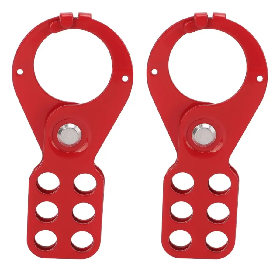 6-hålslåsning Tagout Säkerhetshasplås Stålsäkert slagtålig för hänglås 1,5 tum/38 mm