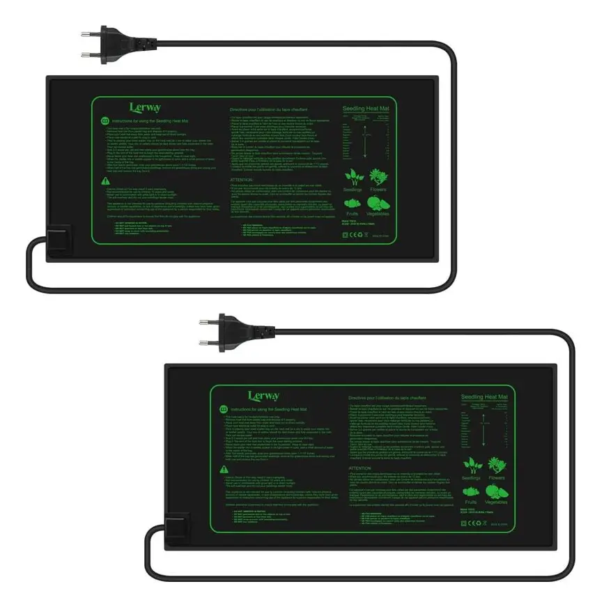 Vattentät växtvärmematta för växthusgroning Accelerera frögroning Värmedyna för reptiler och amfibier 21/30 Watt 52×25 cm (Pack med 2 - 21W)
