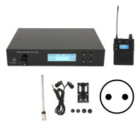 Trådlöst Earbud Monitor System 626?662MHz 90dB 3 Modes Monitor Ear Return System för bandsångare 110?240VEU Plugg