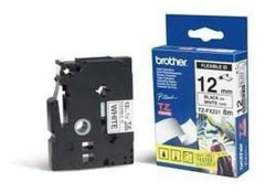 Tape BROTHER TZEFX231 12mm svart på vit
