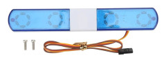 RC polisljus Ultraljus simuleringsmodell bil LED polisblixt 145x22x12 mm För 1:8 1:10 RC modell bil blå