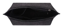 Make Up Organizer Filt-insatsväska för kvinnor Handväska Resor Innerväska Bärbara kosmetiska väskor Passar olika väskor Dark gray