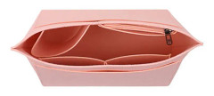 Make Up Organizer Filt-insatsväska för kvinnor Handväska Resor Innerväska Bärbara kosmetiska väskor Passar olika väskor Pink