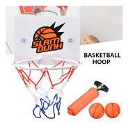 Basketträleksak Hemma inomhus väggmonterad mini portabel basketkorg med boll och luftpump