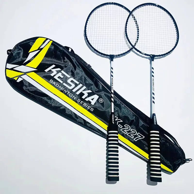 Badmintonracket Dubbelracket Slitstark 2 racketar black