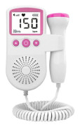 Rosa Hem Fetal Doppler, Baby Pocket Hjärtfrekvens Doppler Hjärtmonitor för Graviditet och Test Clear