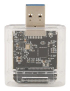 M.2 SATA till USB-adapter 6 Gbps Clear ABS Plug and Play Hot Swappable M.2 SSD till USB 3.0 Reader Card för dator SSD