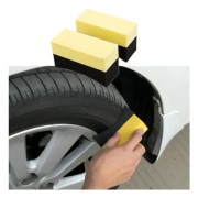 Autohjulborste Svampverktyg Applikator Speciell För Däcknav Yellow+black