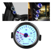 Universal Boost Pointer Gauge Vakuumtryckmätare 0-30 PSI 12V Blå LED-urtavla 52mm Diameter för Bilmotor