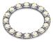 RGB LED Ring Board 16 Bit SK6812 32 f?rger och fluorescerande vit ringlampa V?ggklocka Light Driver Board