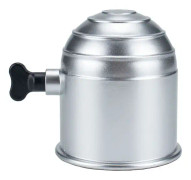 50mm Automatisk Dragkrok Kulskydd Haka Husvagn Släp Skydd Lastbil Släpvagn Bil Båt (Silver)