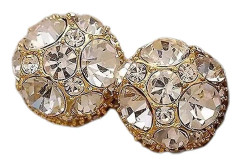 Magnetiska Rhinestone Stud örhängen för kvinnor - Lymf Detox Magneterapi smycken present
