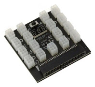 Breakout Board 2400W för DELL strömförsörjning med ATX 50-kontakt - 17 x P6 - Kompatibel D750, DS1100, D1600, D2000, D2400