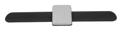 Magnetsmink Mixing Palett Armband Silikon Kosmetisk Applikator Handledsrem Rektangel Svart