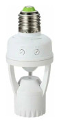 Lampfot med rörelsedetektor, E27 60W rörelsesensor säkerhetsljusuttag