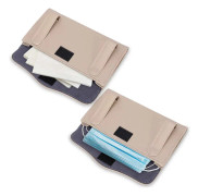 Läder Car Sun Visir Tissue Box Hållare - Beige