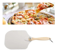12 tums pizza spade i aluminium med ekhandtag - hopfällbar och hållbar pizzaspade för hemmet - primärfärg