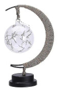 Led mån nattlampa hängande vinranka boll skrivbordslampa handgjord rep rotting bordslampa sovrumsdekoration（boll)