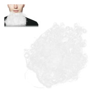 Rolig Falsk Skägg Vit Justerbar Lång Lockig Jultomte Skägg Klä Upp Tillbehör