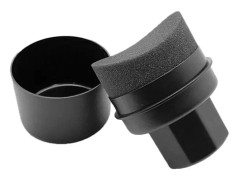 Däckglansapplikator, ergonomisk däckvaxborste, bärbar mjuk svamp för däckpolering och vård, svart applikatorborste