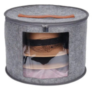 Stor hattlåda för resor, hopfällbara hattlådor med lock, dekorativ organizer, lämplig för olika typer av hattar, 15,7 x 11 tum 16,5 x 11 tum
