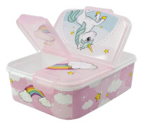 Unicorn Enhörning Regnbåge Matlåda Med 3 Fack multifärg
