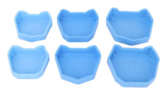 6st Dental Lab Model Base Silikon Dental Lab Tidigare basformar Gips Modell Laddar Blå