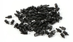 100 st M2 M3 M4 Plast Nylon Hex hane Hona Hona Spacer Runt huvud Skruvmutter