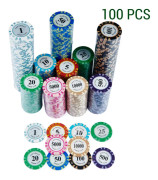 100 st Pokerchips Pokerspel Tillbehör Digitala marker