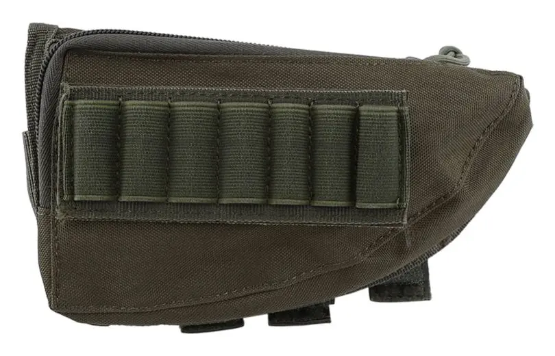 Multifunktionell hagelgevär och gevär Kulpåse Cheek Pad Shell Pouch (armégrön)