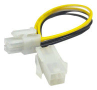 4-polig Han till Hon Strömkabel, 12V Moderkort CPU-adapter, 4-polig Strömkabel för PC, Svart
